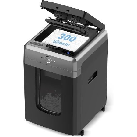 BONSEN 300-Sheet Auto Feed Heavy Duty Paper Shredder (S3113)