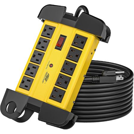 CRST 10-Outlet Heavy Duty Power Strip Surge Protector