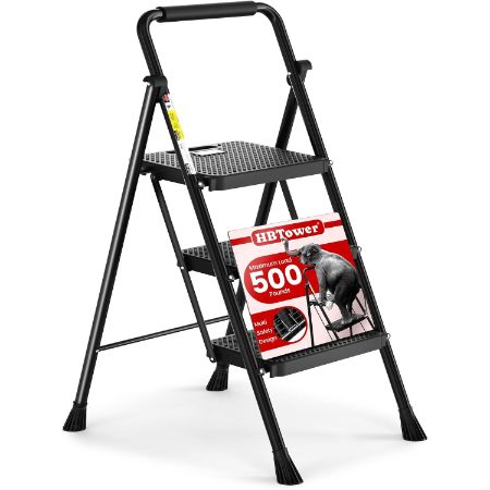 HBTower 3-Step Folding Step Stool
