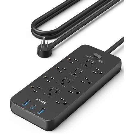 Anker 351 12-outlet surge protector power strip with USB-C charging