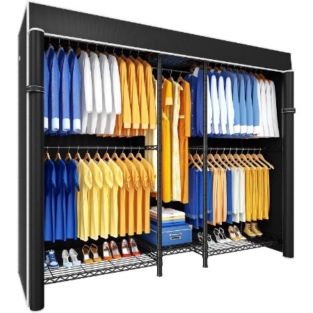Ulif E12C Pro Heavy Duty Covered Closet Organizer
