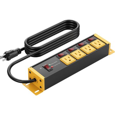 CCCEI 12-Gauge Heavy Duty Surge Protector with Individual Switches