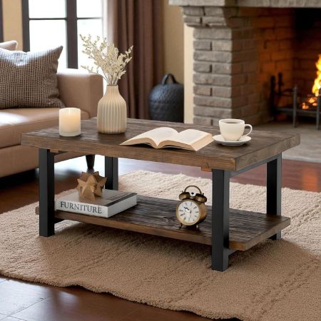 Alaterre Furniture Pomona 42-Inch Solid Wood Coffee Table
