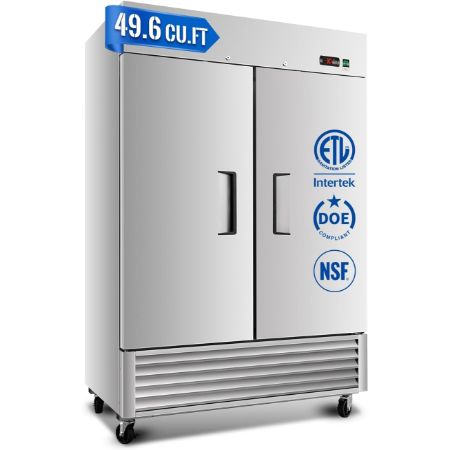 InnerCalm 54-Inch Commercial Reach-In Refrigerator — 49.6 Cu. Ft., 2 Doors