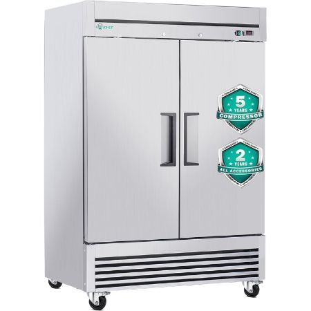 COOLCHEF 54-Inch Commercial Reach-In Refrigerator — 49 Cu. Ft., 2 Doors