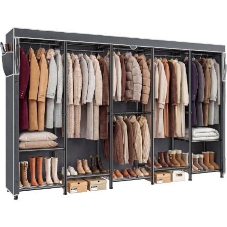 Raybee Heavy Duty Clothes Rack with Cover