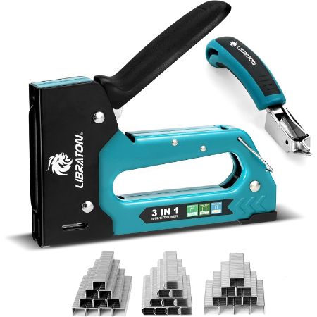 LIBRATON 3-in-1 heavy duty staple gun with staples